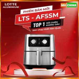 Nồi Chiên Không Dầu Lotte 5,5 Lít Chính Hãng LTS - AF5SM Tặng Kèm Sách Nấu Ăn 4 Noi chien khong dau Lotte chinh hang mua o dau Noi chien ko dau Lotte 5 5lit co tot khong Muchiha review 2