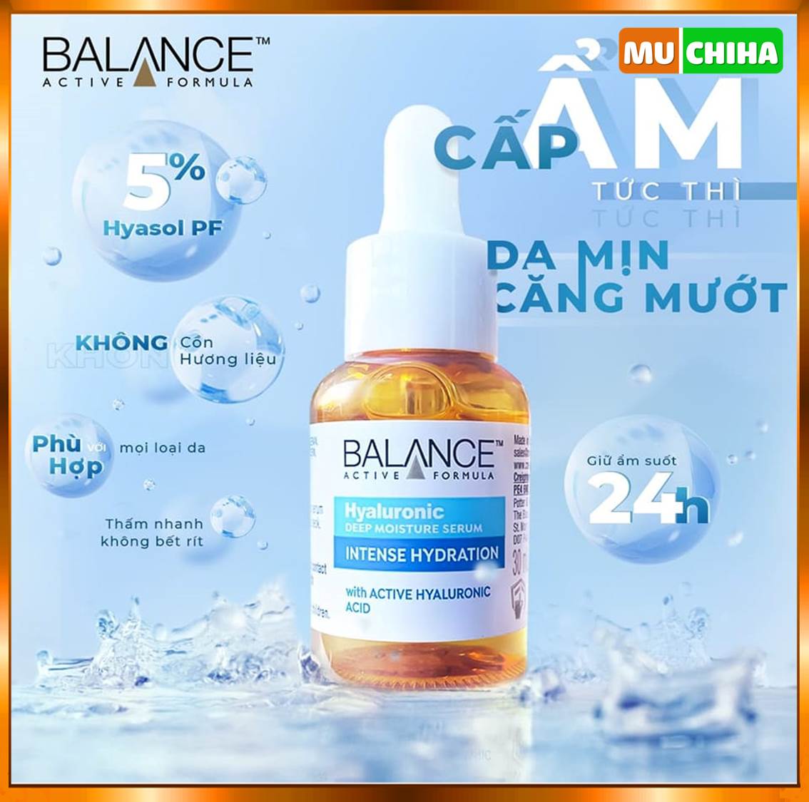 Serum HA Balance Chính Hãng Chai 30ml Cấp Nước Dưỡng Ẩm Cho Da Hyaluronic Deep Moisturizing 15 Serum HA balance chinh hang mua o dau uu diem Serum HA balance co tot khong Muchiha review 19