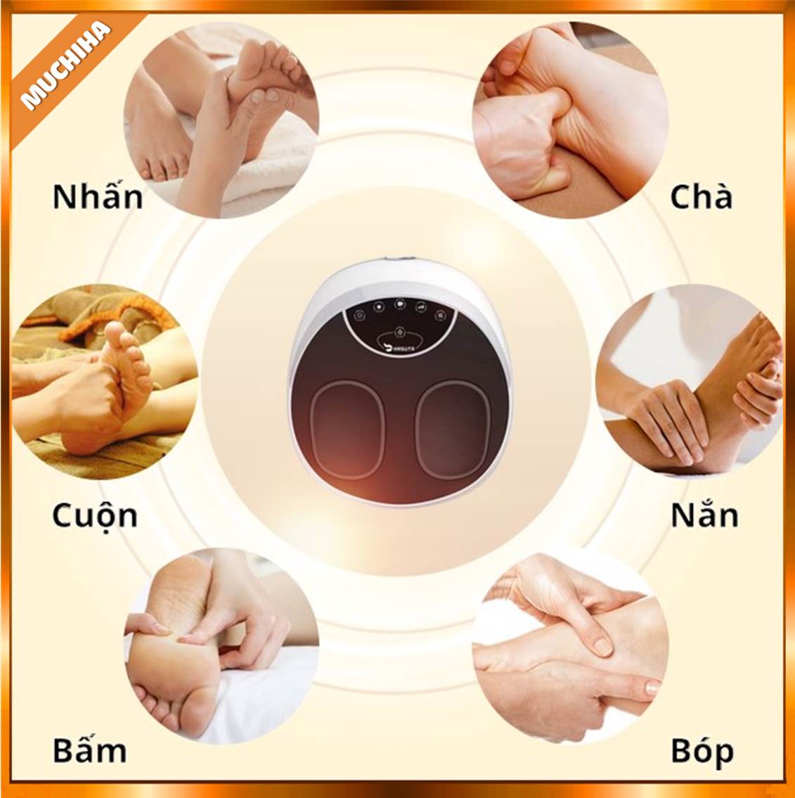 Máy massage chân Hasuta HMF-260 mô phỏng các động tác như day, bấm, rung, miết… giúp massage toàn bộ bàn chân