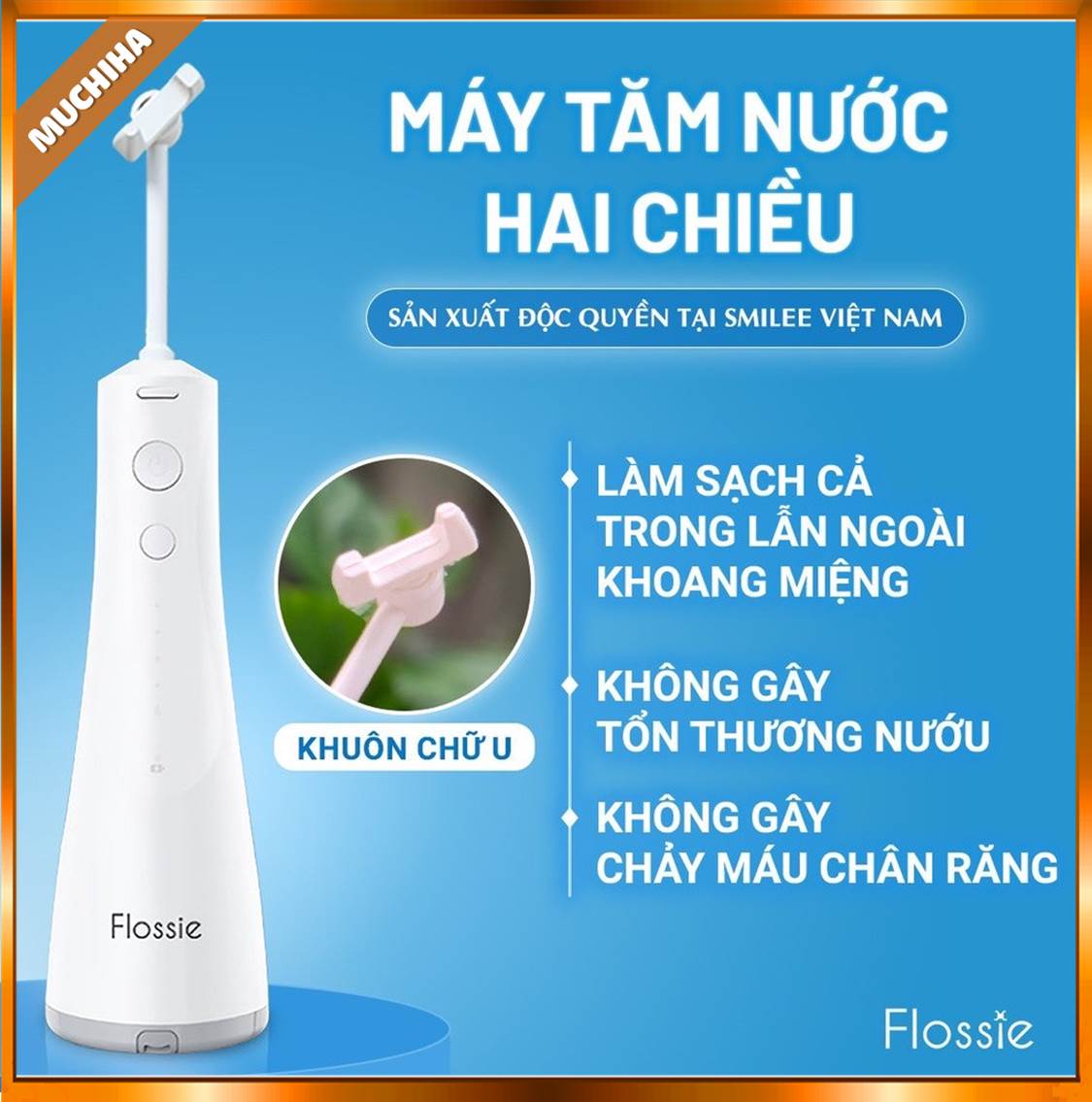 Máy Tăm Nước Flossie Cầm Tay 2 Chiều 360˚ Sở Hữu Nhiều Ưu Điểm Vượt Trội