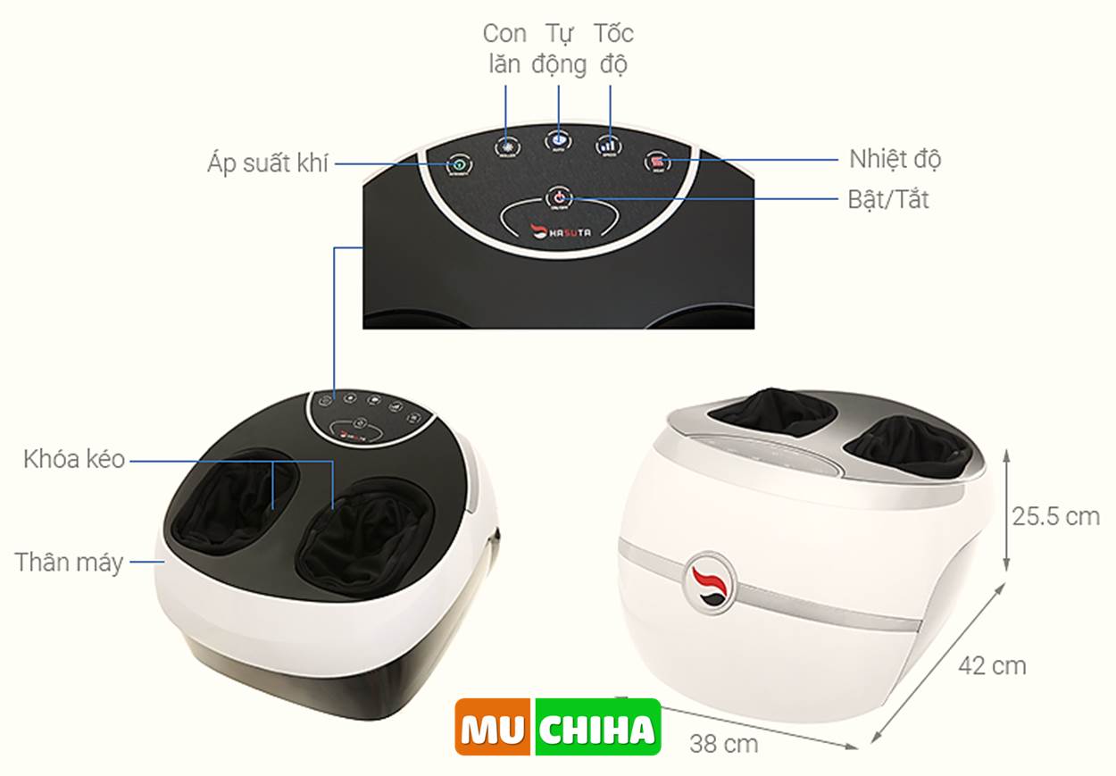 Bảng điều khiển của Máy massage chân HASUTA HMF-260 cũng rất dễ dàng sử dụng