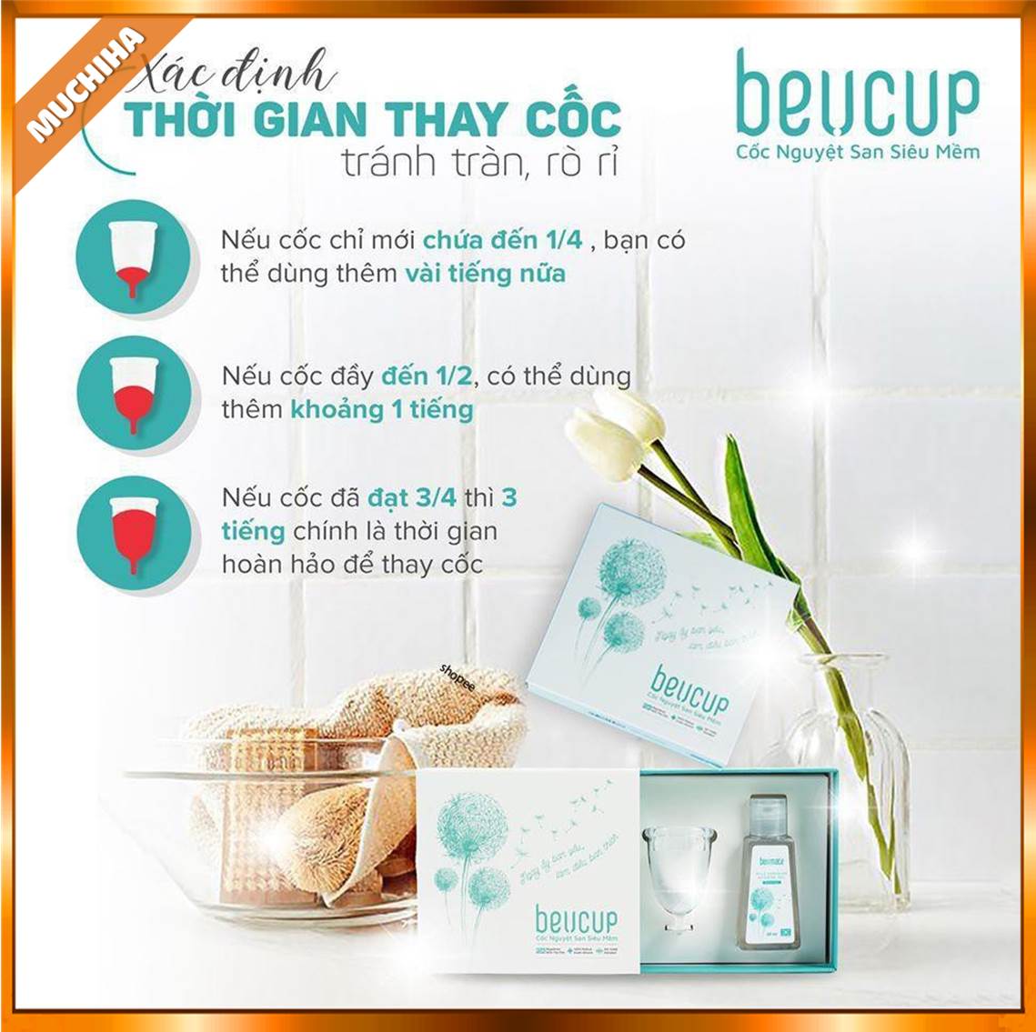 Cốc Nguyệt San BeUCup Chính Hãng, Cốc Nguyệt San Siêu Mềm BeUCup 40ml 20 Lưu Ý Gì Khi Sử Dụng Cốc Nguyệt San BeUcup