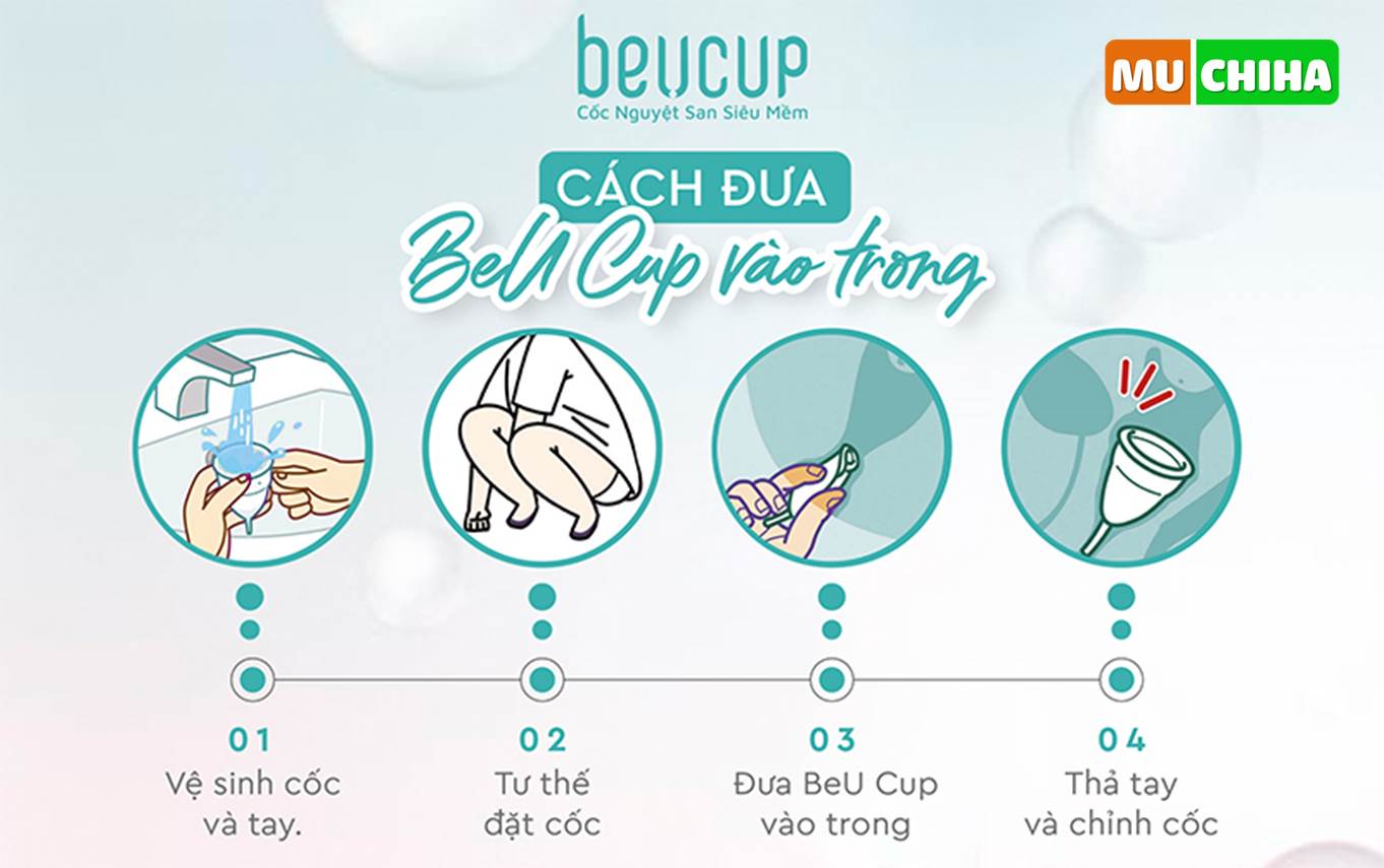 Cốc Nguyệt San BeUCup Chính Hãng, Cốc Nguyệt San Siêu Mềm BeUCup 40ml 19 Cách Sử Dụng Cốc Nguyệt San BeUcup Khá Đơn Giản