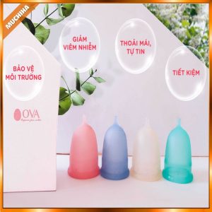 Cốc Nguyệt San Ovacup Chính Hãng, Cốc Nguyệt San Ovacup 100% Silicone Cao Cấp Kèm Quà Tặng 3 Coc nguyet san Ovacup chinh hang mua o dau Ovacup co tot khong Muchiha review 2