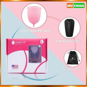 Cốc Nguyệt San Ovacup Chính Hãng, Cốc Nguyệt San Ovacup 100% Silicone Cao Cấp Kèm Quà Tặng 4 Coc nguyet san Ovacup chinh hang mua o dau Ovacup co tot khong Muchiha review 6