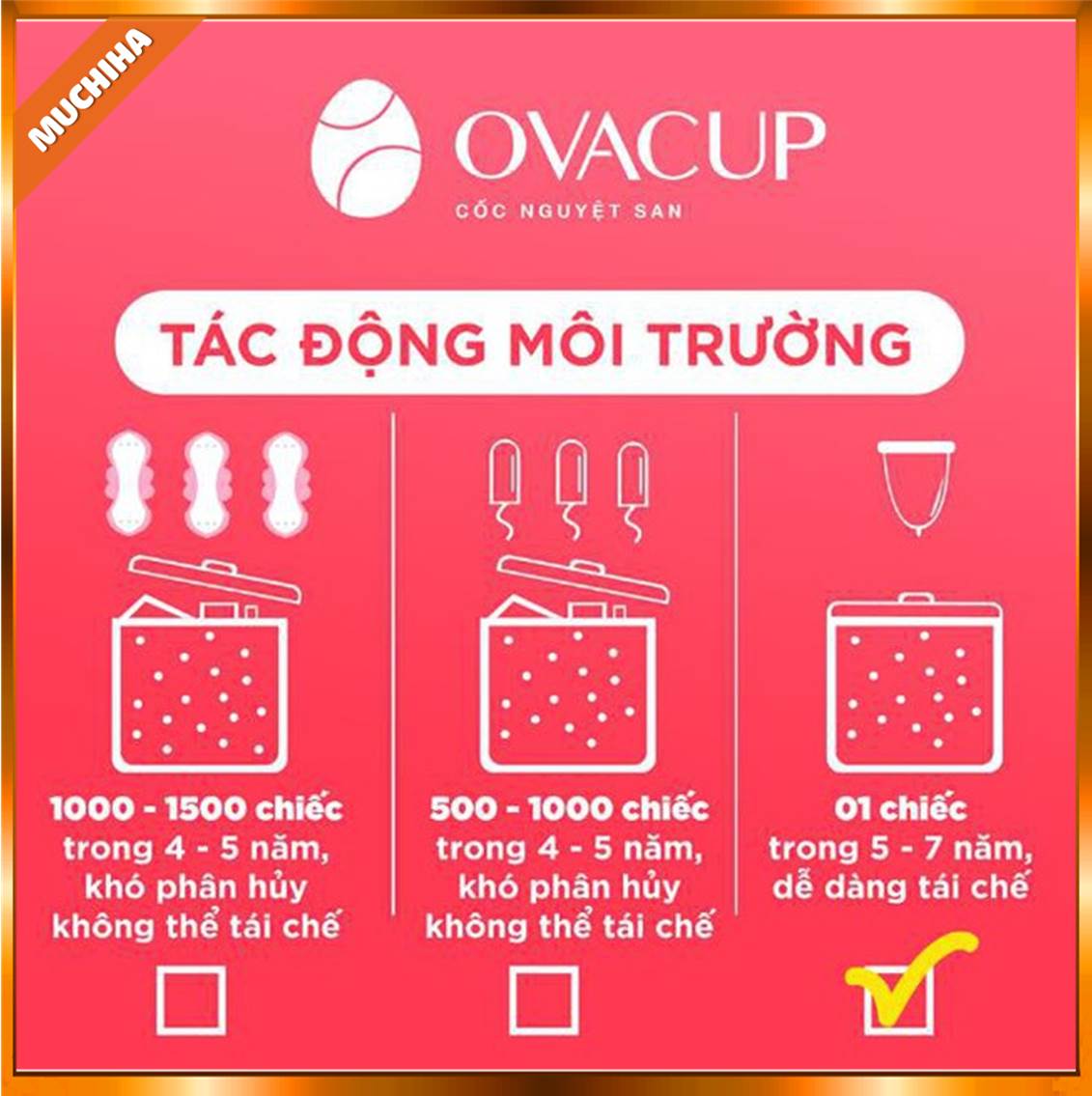Cốc Nguyệt San Ovacup Chính Hãng, Cốc Nguyệt San Ovacup 100% Silicone Cao Cấp Kèm Quà Tặng 19 Việc sử dụng cốc nguyệt san Ovacup giups tiết kiệm chi phí và bảo và môi trường
