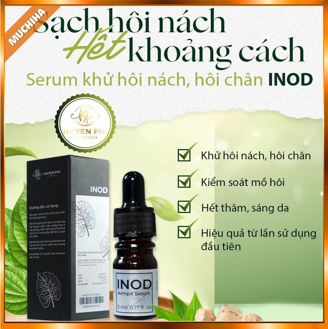 Serum hôi nách INOD Huyền Phi mang lại nhiều lợi ích vượt trội