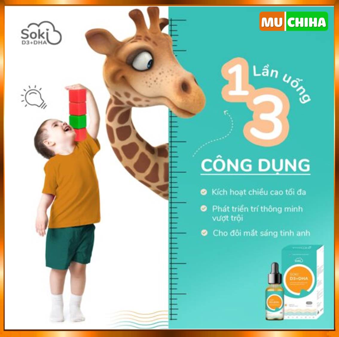 Soki D3 DHA Mang Lại Nhiều Công Dụng Cho Trẻ