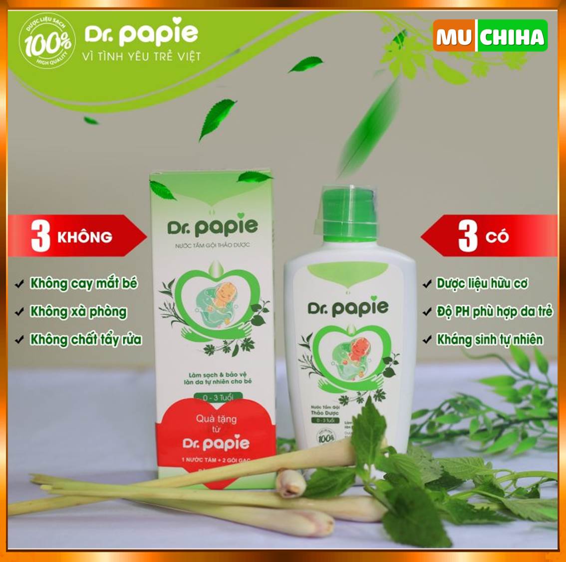 Nước tắm Dr Papie chính hãng có nhiều ưu điểm vượt trội